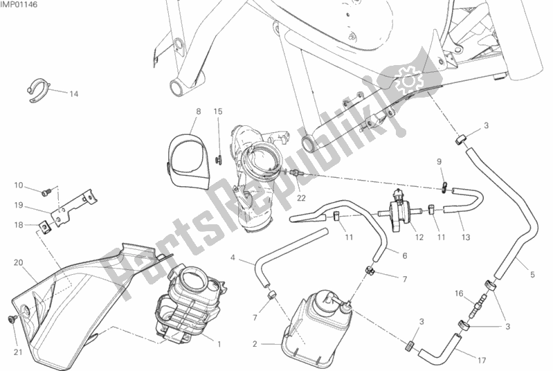 Todas as partes de Filtro De Vasilha do Ducati Scrambler Full Throttle USA 803 2020